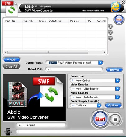 Abdio SWF Video Converter