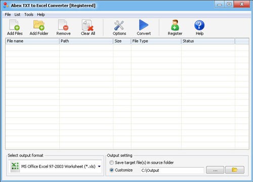 Abex TXT to Excel Converter