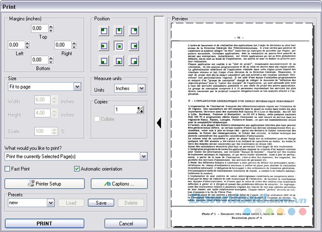 In ảnh nhanh chóng