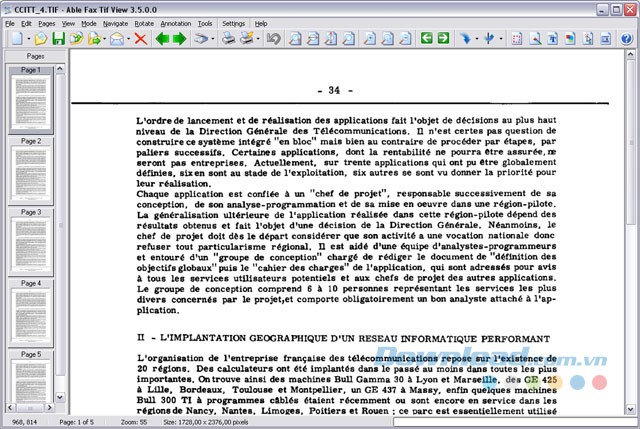 Giao diện Able Tiff Annotations