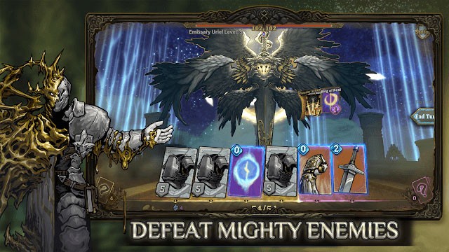 Đánh bại những kẻ thù mạnh mẽ trong trận chiến thẻ bài trong game Abyssal Soul