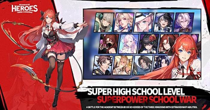 hàng loạt danh tướng Tam Quốc được tái hiện trong một học viện hiện đại đầy màu sắc trong game Academy of Heroes