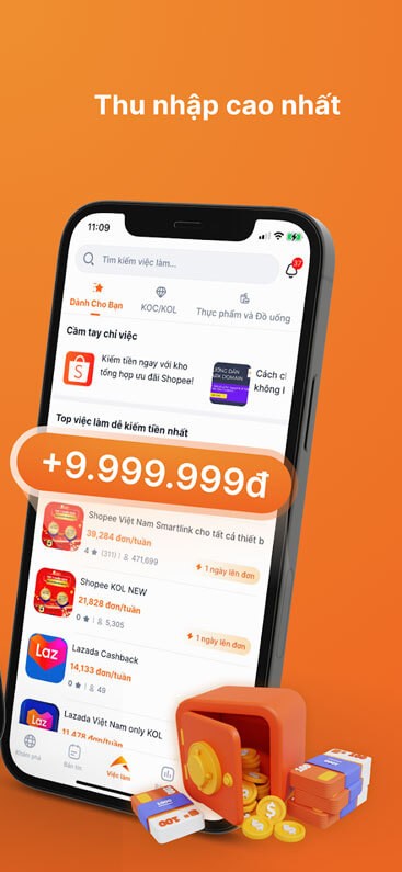 Thu nhập cao nhất