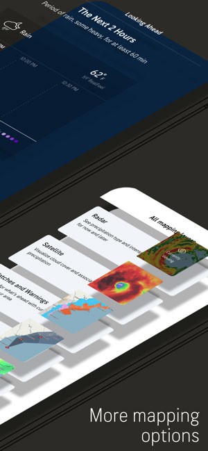 AccuWeather for iOS cung cấp nhiều map thời tiết
