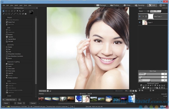 Công cụ Skin Tune