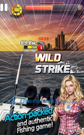 Giao diện chơi game Ace Fishing: Wild Catch trên Android