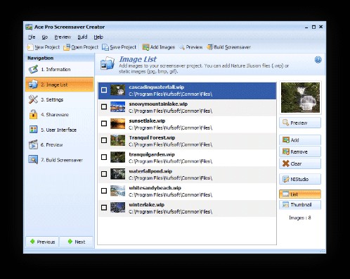 Ace Pro Screensaver Creator hỗ trợ ảnh động