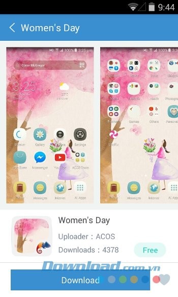 Tải về hình nền với ACOS Launcher