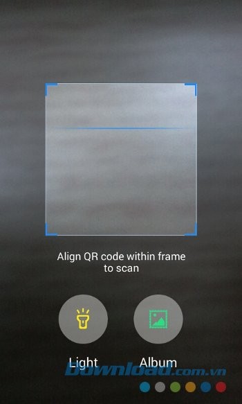 Tính năng quét mã QR của ACOS Launcher