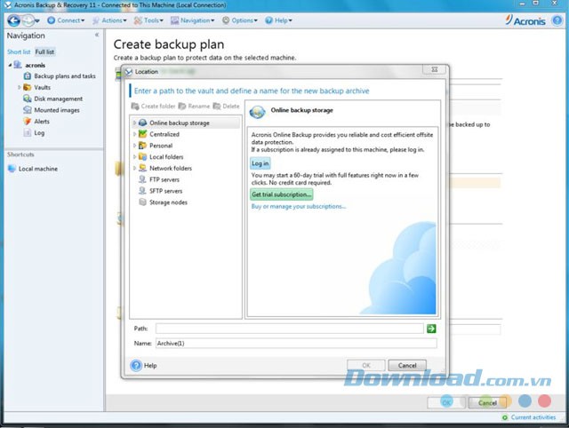 Khôi phục tới nhiều địa chỉ bao gồm cả đám mây