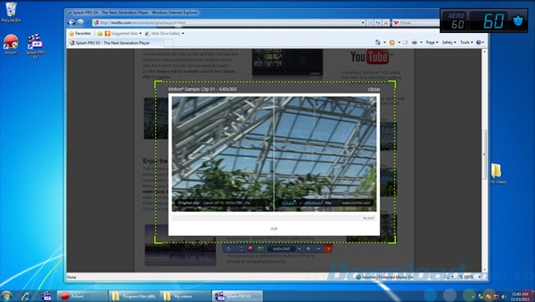 Chọn vùng màn hình để quay video