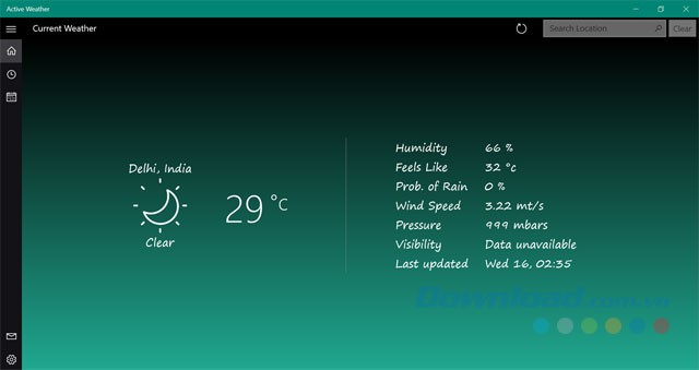 Ứng dụng thời tiết Active Weather