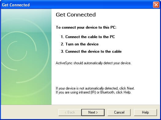 Giao diện Microsoft ActiveSync