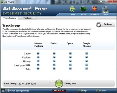 Quét virus, spyware, keylogger...