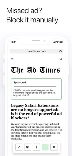 AdGuard Pro cho phép chặn thủ công tùy ý