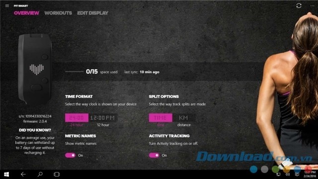 Đồng bộ với các thiết bị thể dục khác của Adidas