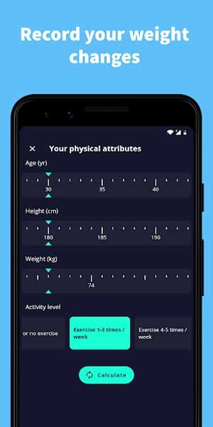 Ghi lại sự thay đổi cân nặng của bạn