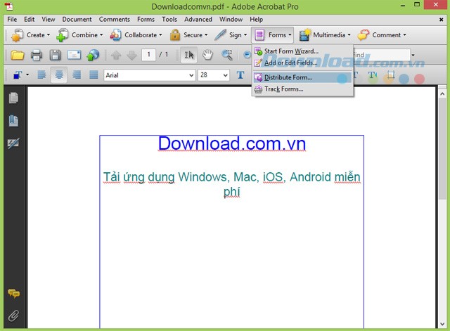 Chèn form vào PDF với Acrobat Pro 9