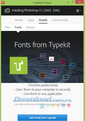 Dịch vụ phông Typekit