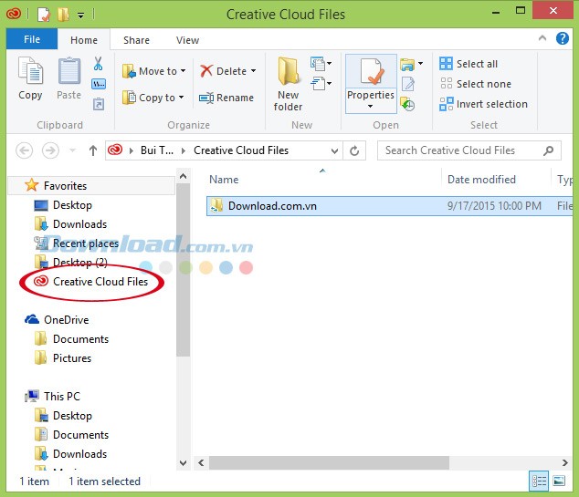 Thư mục Creative Cloud Files
