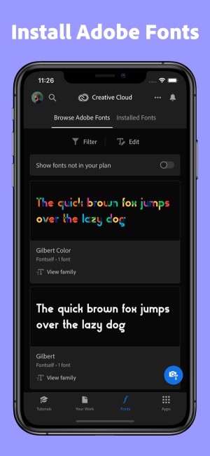 Chọn Font chữ bằng camera