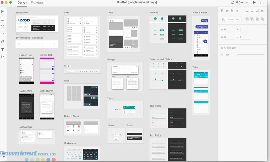 Thiết kế với nhiều kiểu layout