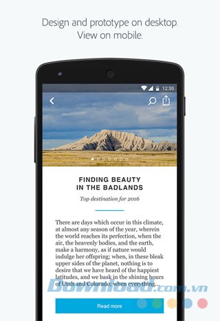 Giao diện Adobe XD