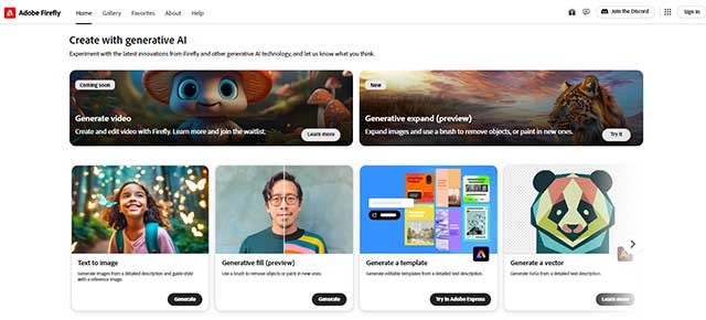 Nền tảng này có các menu đơn giản và AI trực quan