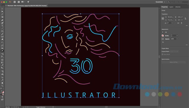 Thiết kế đồ họa trên Illustrator CC 2018