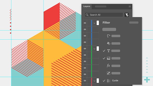 Tìm kiếm và lọc layer chưa bao giờ dễ dàng đến thế trên Adobe Illustration CC 2023