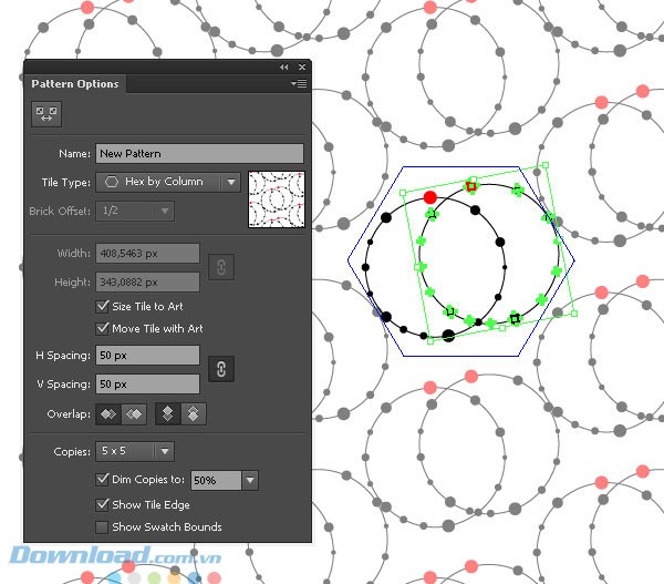 Thay đổi màu sắc, kích thước...