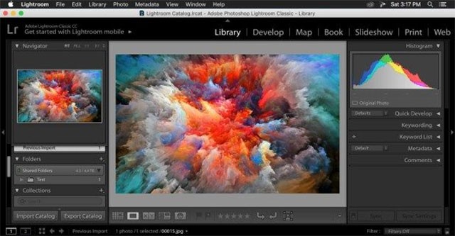 Giao diện trực quan, dễ hiểu của Adobe Photoshop Lightroom