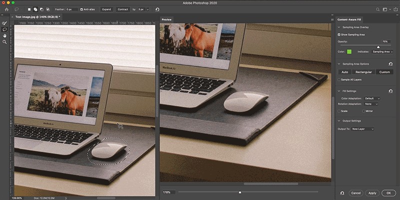 Cải tiến tính năng tự động lấp đầy chi tiết trong Photoshop 21.1