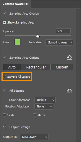 Sample All Layers trong Photoshop