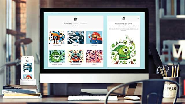 Adobe Portfolio được tối ưu hóa để trưng bày tác phẩm của người dùng một cách sáng tạo