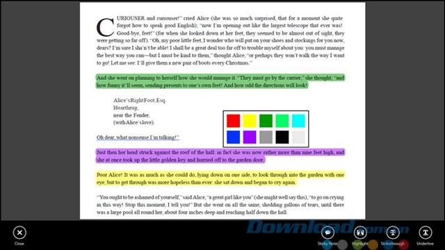 Thay đổi màu sắc đánh dấu