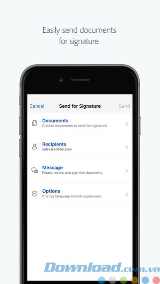 Xin chữ ký trực tiếp