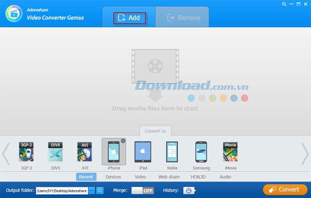 Adoreshare Video Converter Genius