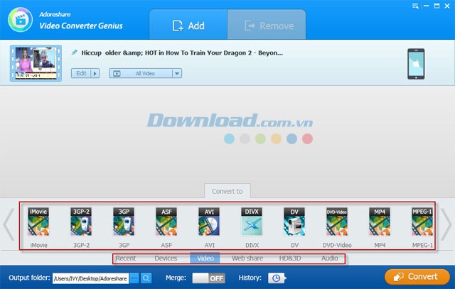 Adoreshare Video Converter Genius