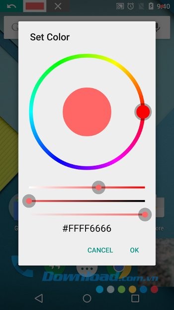 ADV Screen Recorder cho phép vẽ lên màn hình với bảng màu tùy chọn