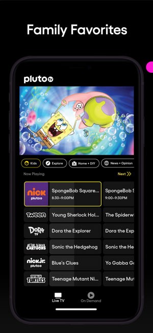 Lưu kênh yêu thích trên Pluto TV