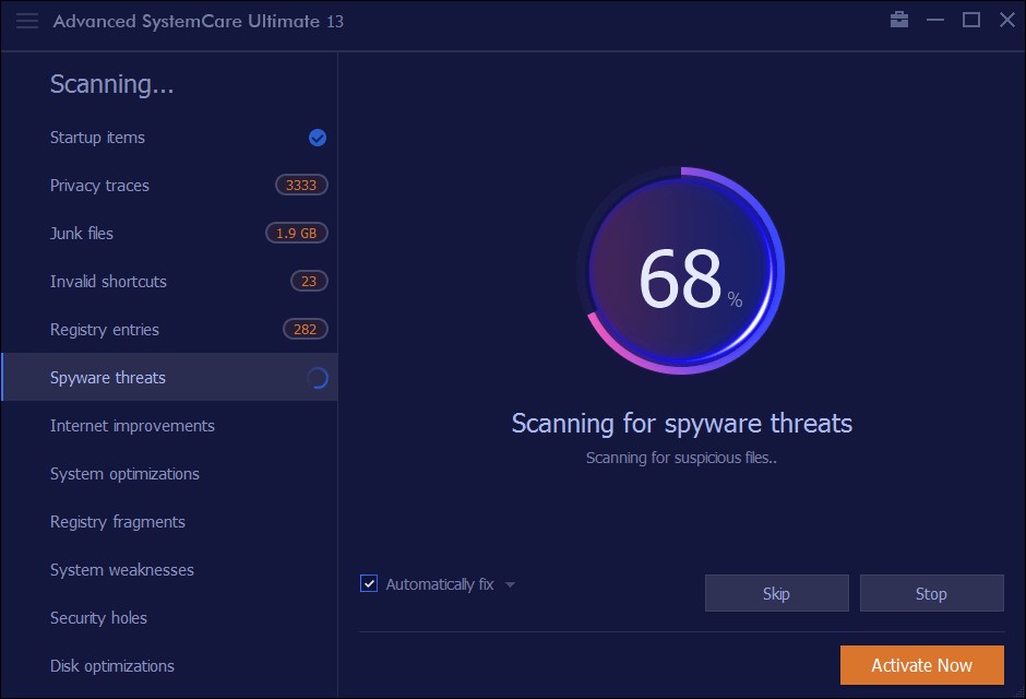 Advanced SystemCare Ultimate 13 mở rộng cơ sở dữ liệu và quét sạch hệ thống hơn