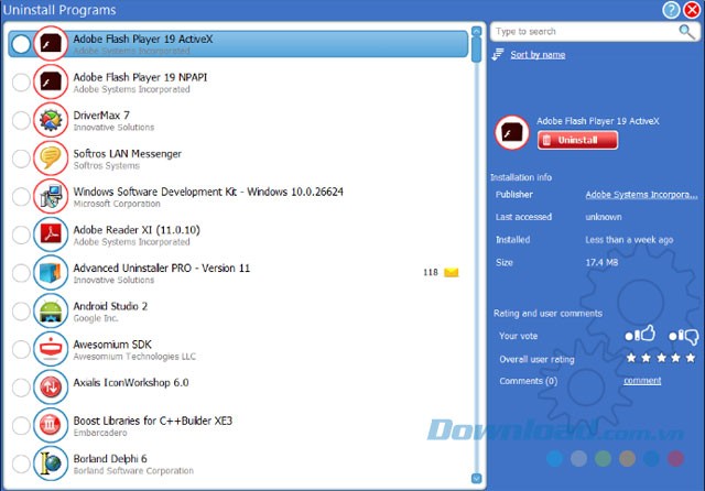 Gỡ phần mềm và tăng tốc máy tính
