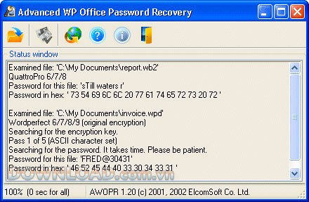 Advanced WordPerfect Office Password Recovery