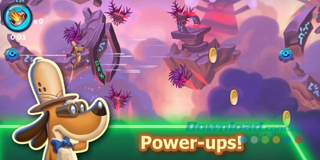 Thu thập Power-ups để tăng sức mạnh