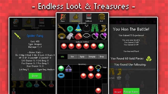 Kho báu và đồ loot bất tận