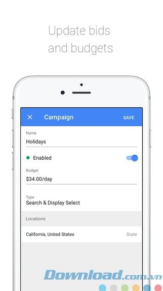 Cập nhật ngân sách, vốn