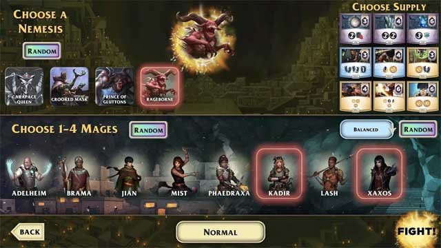 Aeon's End sẽ lựa chọn ngẫu nhiên kẻ thù và các pháp sư trong trận chiến