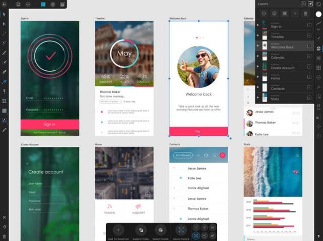 Ứng dụng có nhiều chế độ xem khác nhau