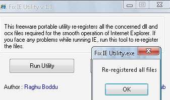 AFix IE Utility - Sửa lỗi trình duyệt Internet Explorer